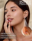 Hypoallergenic Hoop Stud Earrings Women Surgical Steel Flat Back Cartilage Set