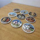 Vintage Ceramic Greek Coasters Made In Greece Set Of 9