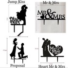 Wedding Cake Topper  For Bride Groom Party Dessert Cupcake Decor Acrylic 