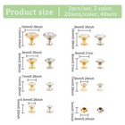 280 Sets Clear Rhinestone Rivets 7 Sizes 5-11mm Platinum Gold For Leather Craft