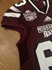     2014 Game Worn Mississippi State Football Jersey Dillon Day Adidas Dak Helmet