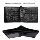 Crocodile Black Leather Bifold Wallet Men s Skin Wallet Handmade Gift