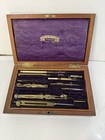 Antique Compas Superieurs Drafting Tools compass Set  Wooden Box