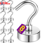 38pack Heavy Duty Magnetic Hooks  30lbs Powerful Black Metal Neodymium Magnets H