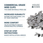 House2home 40pc Upholstery Stay Wire Clips Sofa Chair Spring Stabilizing Clips
