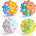 4-pack Pop It Stress Balls   3d Silicone Anti-anxiety Sensory Toy For Kids   Adult