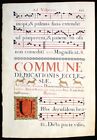 Illuminated Manuscript Antiphonal Leaf Italy C 1778   Large Elaborate Decor