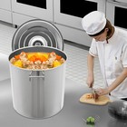 40l 42 27 Qt Stainless Steel 201 Stock Pot With Basket Cookware For Boiling 