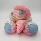 Vintage 1991 Fisher Price Puffalump Pony Horse Pink Wide Striped Plush Toy