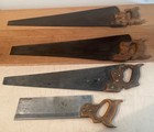 Lot Of 4 Old Handsaws 6 P p i  Rip - 10 P p i Crosscut Etc  Disston Ships Free