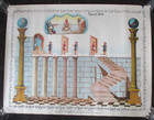 1868 Free Masonry Masonic Tracing Board Sec  2nd  Pettibone Fraternal Poster