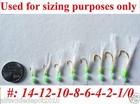 Sabiki Bait Rigs 6 Red Hooks Saltwater Fishing Lure Size  2  4  6  8 10 12   14 