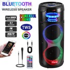 4000w Portable Bluetooth Speaker Party Subwoofer Heavy Bass Sound System Remote