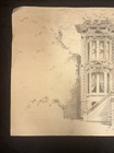 Original Pencil Drawing San Francisco  Victorian Signed P e  Rowe Antique Art