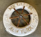 Vintage Maritime Nautical  Metal   Wood Sea Ship 19  Inches Boat  Wheel ab