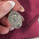 Vintage Italian Catholic Religious Medal Jesus Crown Of Thorns   Mary Pendant