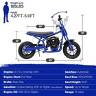 Oryxearth Mini Dirt Bike 37 7cc  4-stroke Gas Power Off Road Kids Pit Bike 16mp