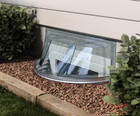 Window Well Cover 39x17 Round Bubble Plastic Basement Cover Clear Debris Guard