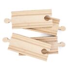 4 Pc Conductor Carl 3 5  Straight Wood Train Tracks Compatible W Wood Train Sets