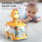 Press Gear Car Children Toy Inertial Pull Back Puzzle Animal Car Boy Gift