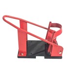 Red Motorcycle Wheel Chock Transport Bike Stand Trailer Front Tire Lift Locked