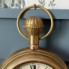Vintage Large Brass Pocket Watch Style Wall Clock 8 5  Nautical Victorian