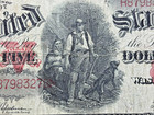 1907  5 Woodchopper Legal Tender Fr 91 Speelman White Red Seal