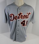 1996 Detroit Tigers Aj Sager  49 Game Used Grey Jersey Dp15148