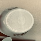 Glasbake Vintage 70s Green Daisy Divided Dish J2352 Casserole Kitschy Milk Glass