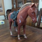Vintage 1960s Marx Johnny West Pancho Pony Sorrel Horse   Black Saddle