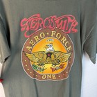 Vtg Giant Aerosmith Aero Force One Tour T-shirt L 1998 Rock Concert Grey Vgc