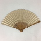 Japanese Folding Fan Vtg Sensu Bamboo Frame Paper Gourds Hyotan 4d599