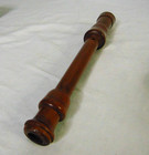 Vintage Wooden Recorder 12  With Antique Wood Case And Latch Musical Instrument