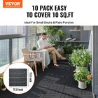 Vevor Interlocking Deck Tiles 10 Pack 12 x12  Plastic For Porch Dark Grey