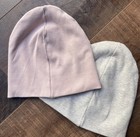 H m Kids Ribbed Beanie Set - Pink And Gray 18m 2t