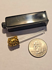 Vintage Miniature Black  Satin Glass Perfume Bottle Dauber Intact   826