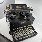 Royal Manual Typewriter Model 10  X-896053 Glass Panel Sides As Is Untested