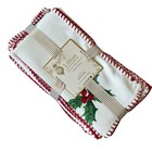 Lillian August Holly Berry Christmas Dinner Napkins Set Of 8 Embroidered 18x18