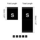 Clothing Sewing Size Label  Xs s m l xl Embroidered Label Black 250pcs