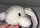 Dakin 1991 White Bunny Rabbit Floppy Laying Down Plush Pink Ears