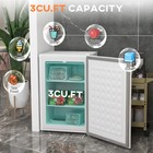 Upright Freezer 3 Cu Ft Mini Freezer W reversible Door  White