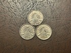 Lot Of 3 1934 1935 And 1936 Great Britain 3 Pence Silver Coins