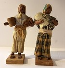 Vntg Guatemalan Folk Art Cloth Dolls Pair Handmade Mayan Souvenir Figures 70   s