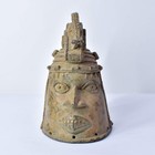 Benin Bronze Portrait Figure Nigeria