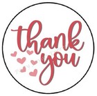 Thank You Red Hearts Envelope Seals Labels Stickers Party Favors
