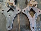 Vtg Pr Cast Iron Antique Vtg 1903 Allith 11 3 4    Long Hangers Barn Door Rollers