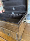 Vintage Eureka Pacific Silvercloth Silverware Wood Chest W  Lower Drawer  