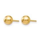 Leslie s Ball Post Earrings 5mm 10k Yellow Gold Women s Hollow