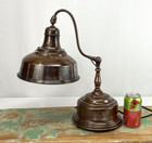 Antique Vtg Brady Lite Arts Crafts Table Desk Lamp Deco Copper Mazda Medical Sun