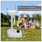 Portable Sink Station 5-gallon Rolling Hand Wash Basin Soap Dispenser - Gray